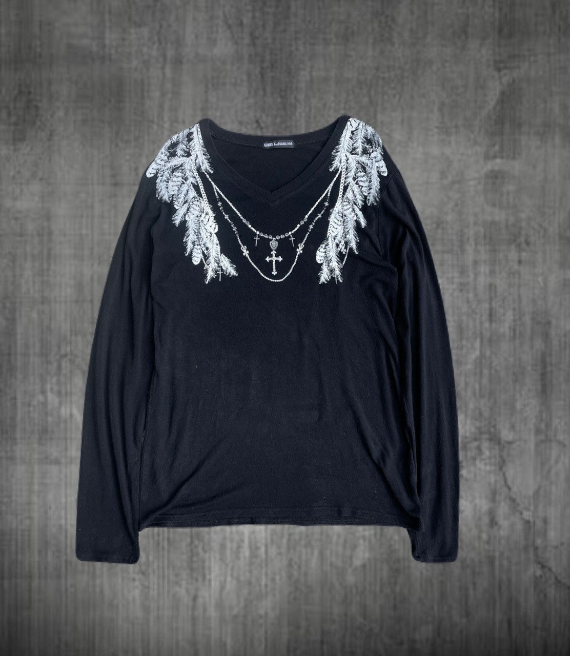 If Six Was Nine 2000s Ghost of Harlem Feather Necklace Long Sleeve Tee Vkei Size US S / EU 44-46 / 1 - 1 Thumbnail