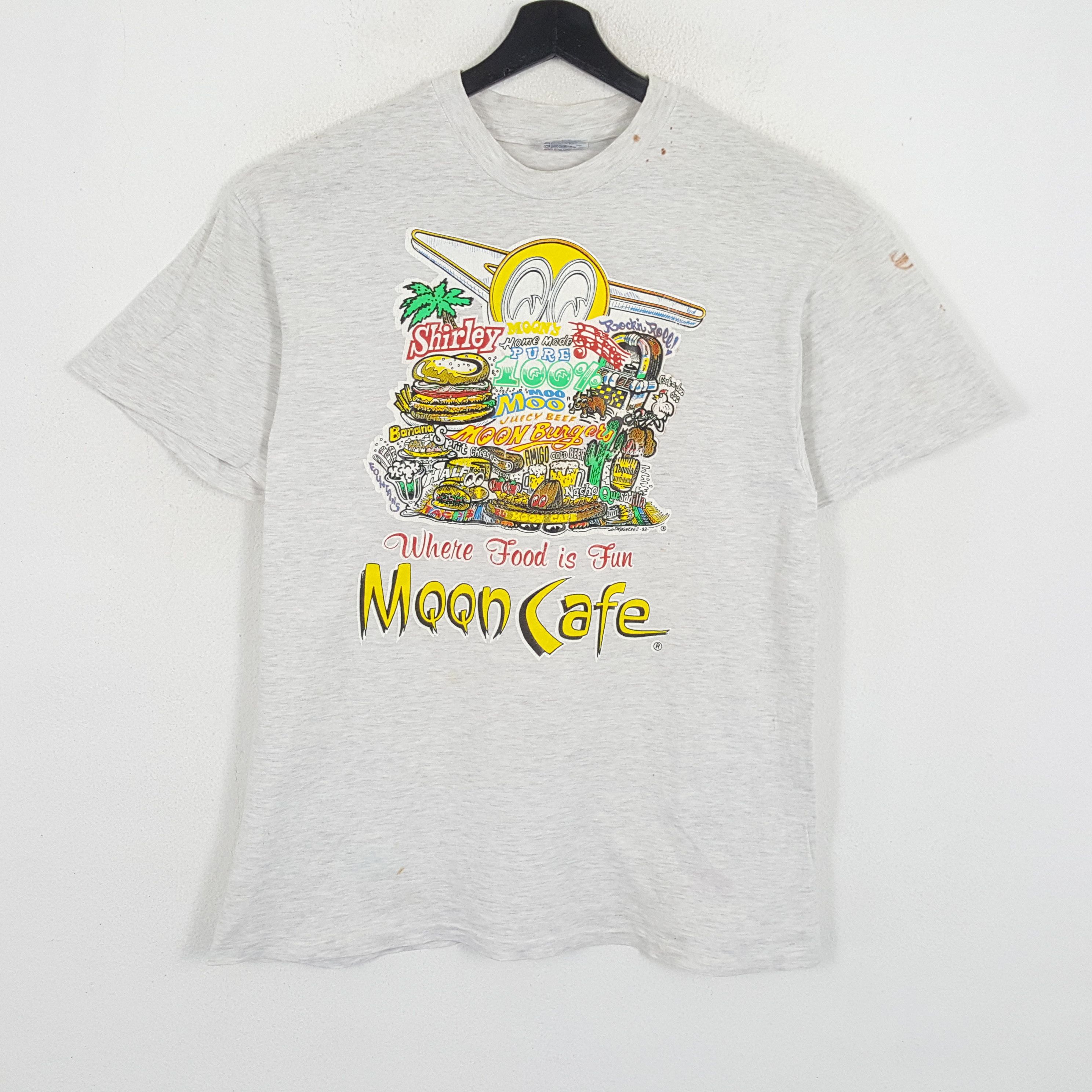 Vintage MQQN CAFE Motorsports Moon Eyes Style Vintage Tshirt Size US M / EU 48-50 / 2 - 1 Thumbnail