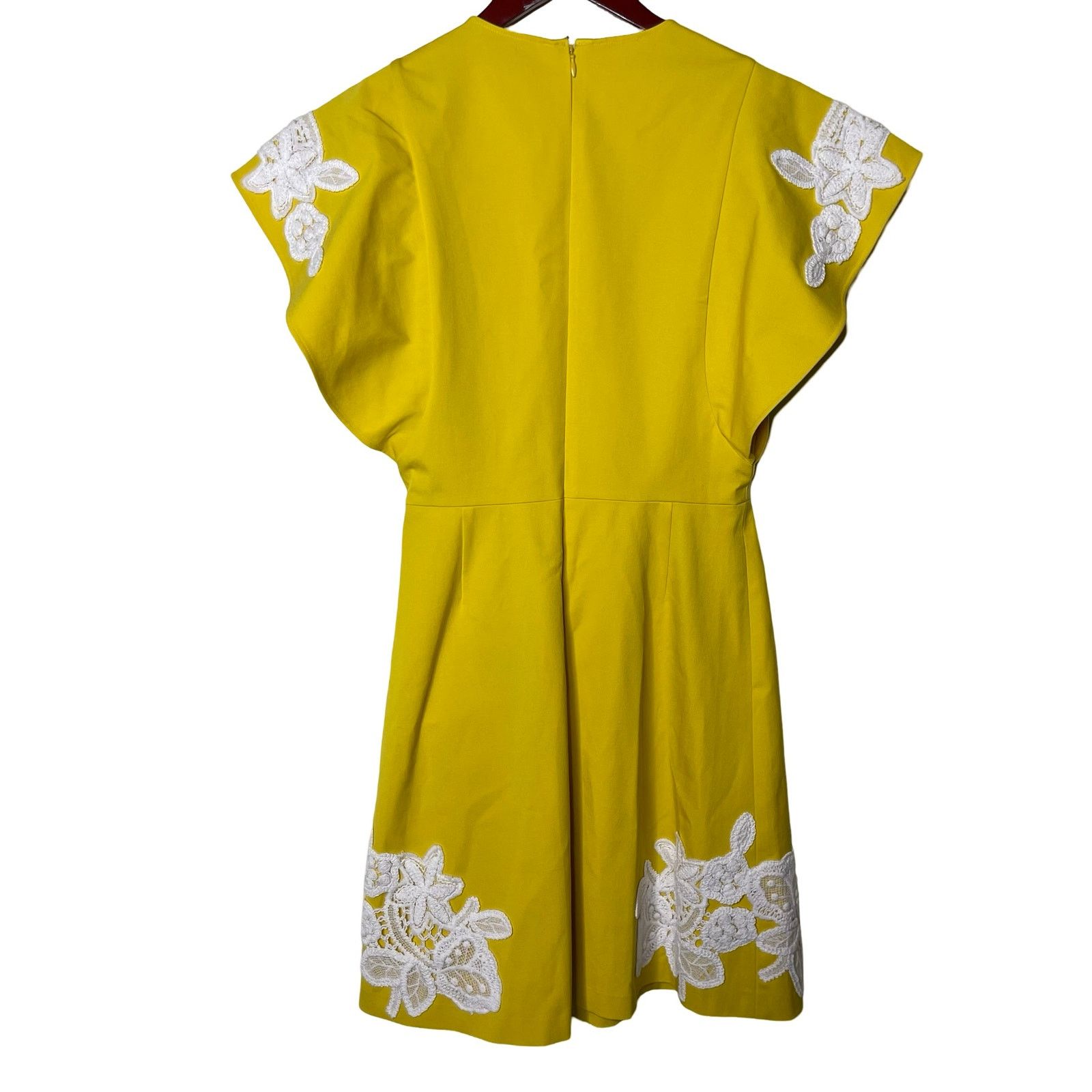 Lela Rose Pearl by Lela Rose Stretch Cotton Lace crochet Detail Dress Size XS / US 0-2 / IT 36-38 - 7 Thumbnail