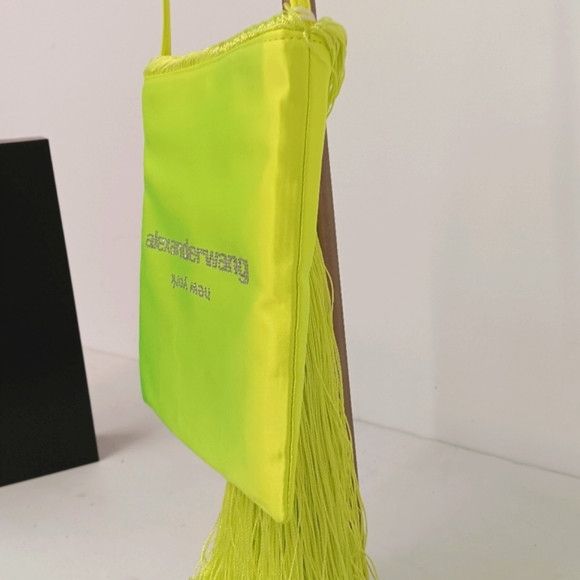 Alexander Wang Alexander Wang Satin Crystal Fringe Shoulder Bag - Neon Size ONE SIZE - 5 Thumbnail