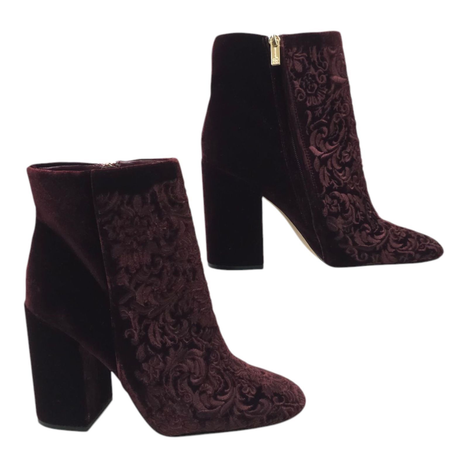 Jessica Simpson Jessica Simpson Wovella Velvet Embroidered Ankle Boots Women Size US 9 / IT 39 - 2 Thumbnail