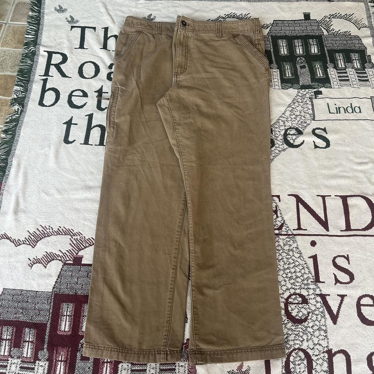Japanese Brand × Vintage Vintage 2000s/Y2K Super Baggy Brown/Khaki Essential Pants! Size US 38 / EU 54 - 3 Thumbnail