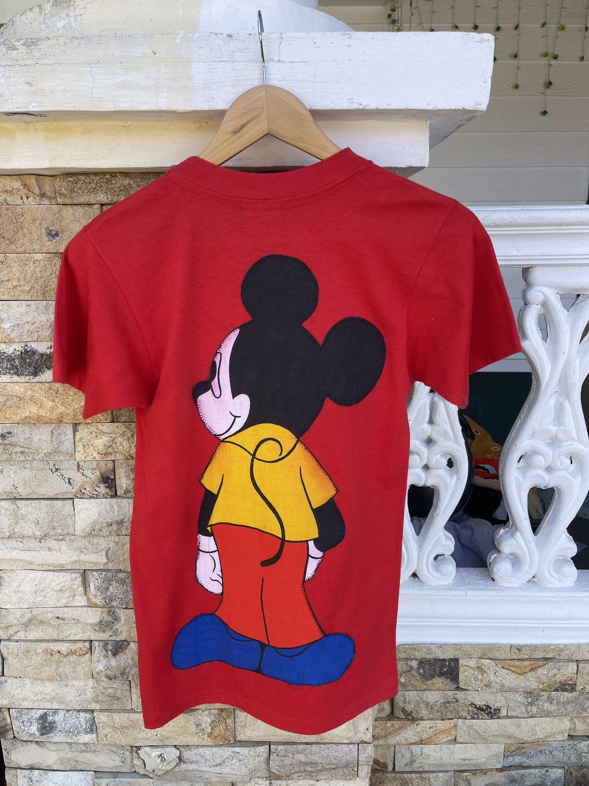 Disney × Mickey Mouse × Vintage Last Drop🔥Vtg 70s Mickey Mouse Back To The Future Movie Tee Size US S / EU 44-46 / 1 - 4 Thumbnail