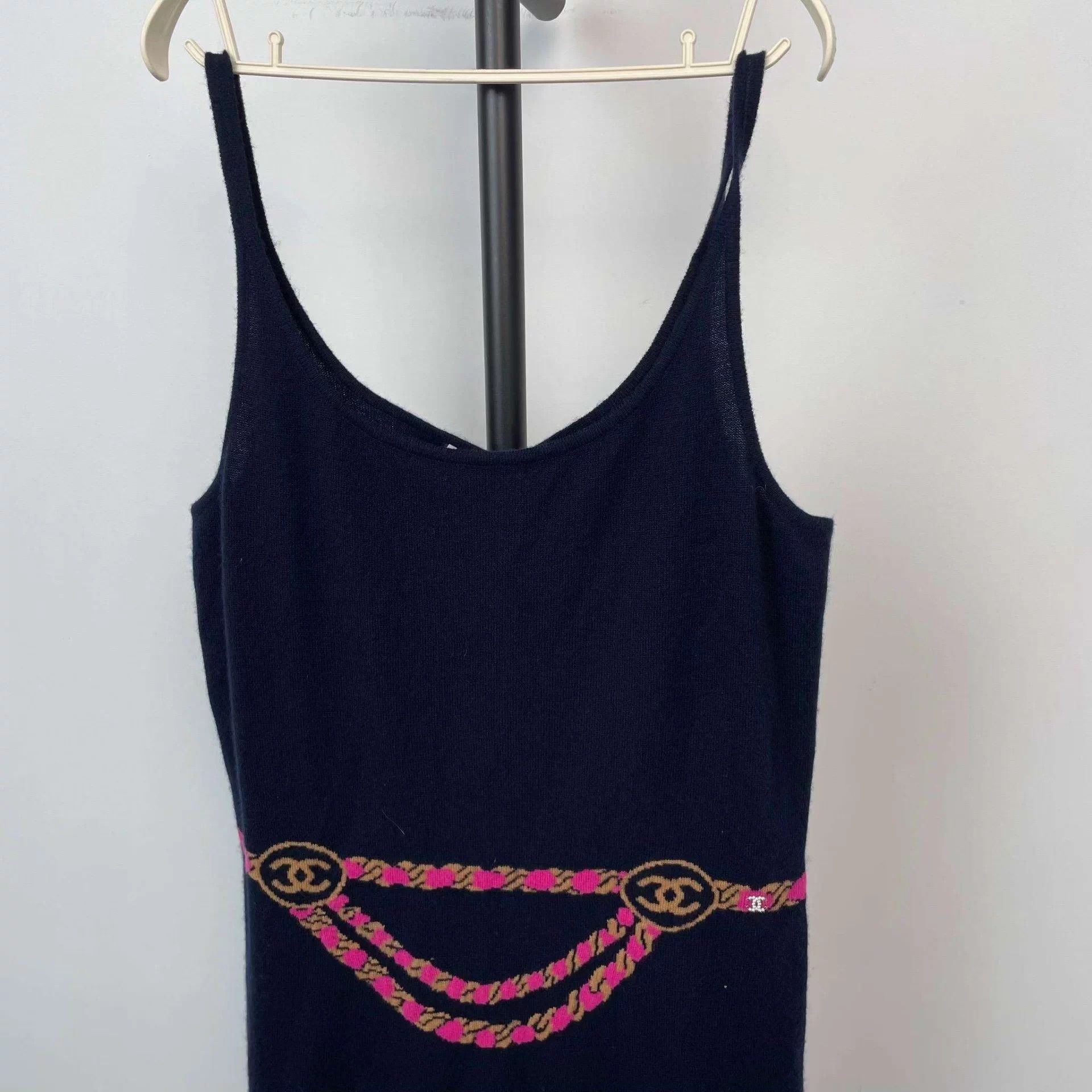 Chanel Chanel knit cami dress blue 40 Size M / US 6-8 / IT 42-44 - 3 Thumbnail