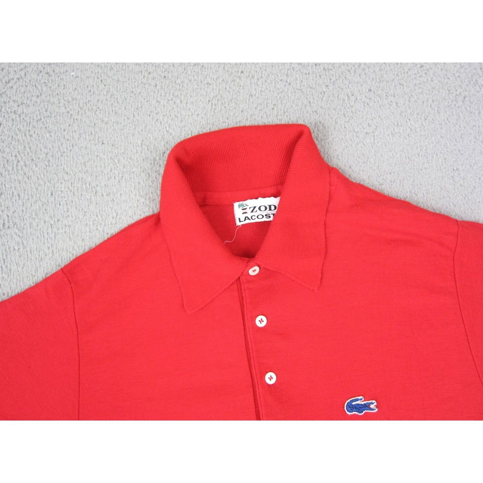 Lacoste Lacoste Polo Shirt Mens M Red Vintage 60s 70s Golf Tennis Short Sleeve Button Collared 90s Classic Shirt Mens Red Vintage Lacoste Polo Size US M / EU 48-50 / 2 - 2 Thumbnail