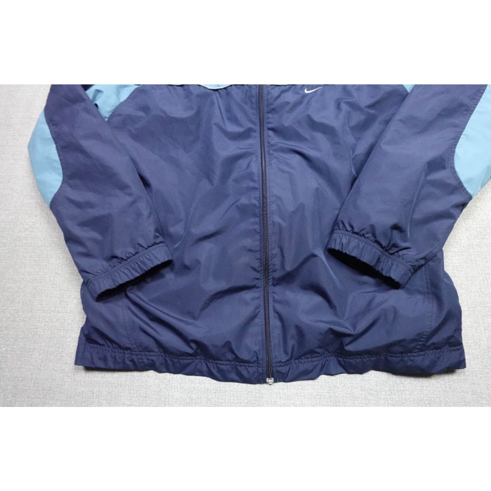 Nike Nike Jacket Mens XL Blue Windbreaker Lightweight Swishy Logo Vintage Theme Retro 90s Mens Size US XL / EU 56 / 4 - 3 Thumbnail