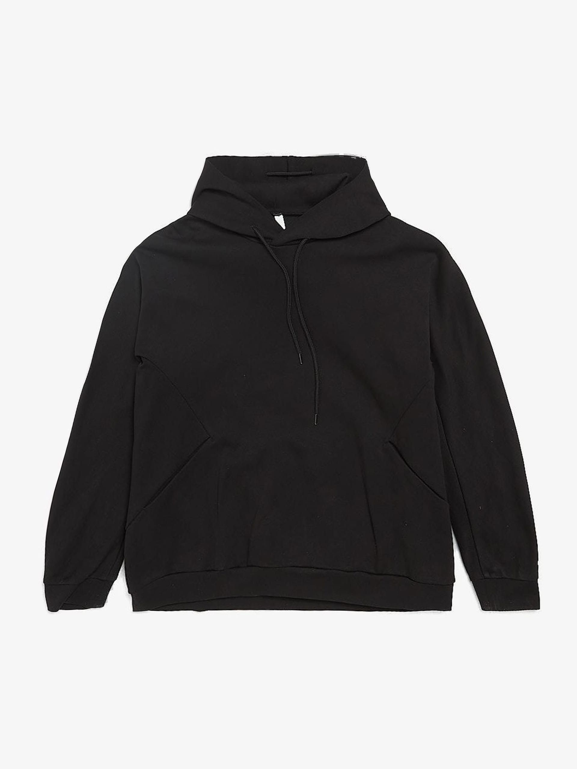 image of Attachment Black Heavy Cotton Hoodie, Men's (Size Medium)