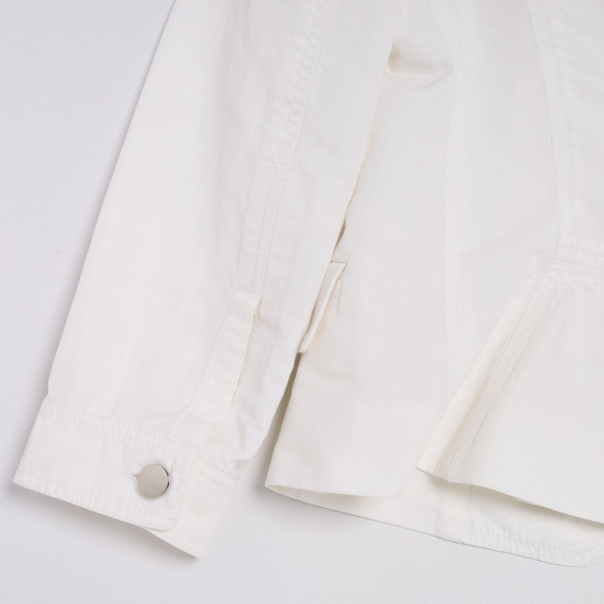 Celine Celine White Cotton Blazer Jacket size 40 Size M / US 6-8 / IT 42-44 - 17 Thumbnail