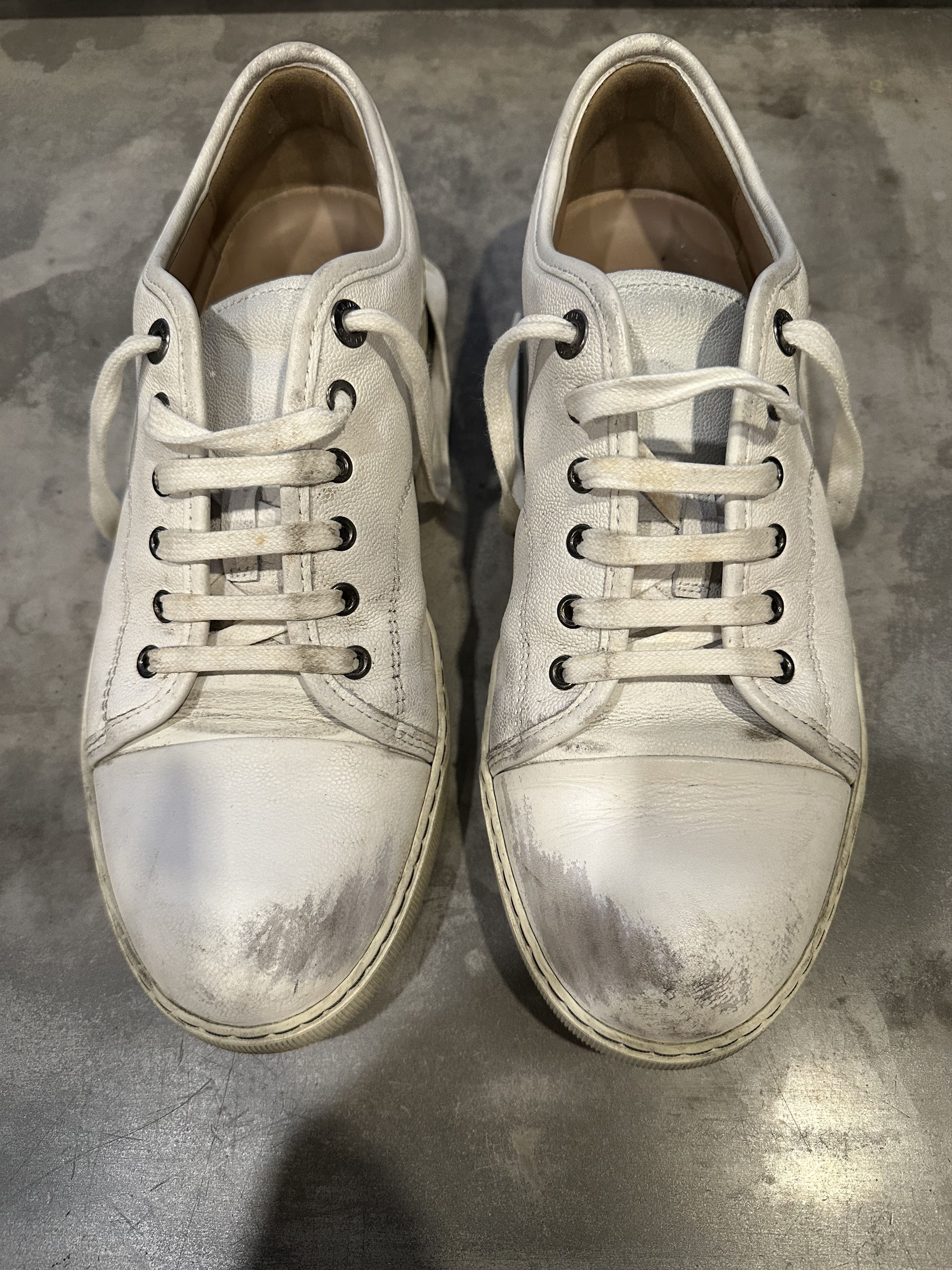 Lanvin Lanvin White DBB1 Toecap Sneakers Size US 9 / EU 42 - 2 Thumbnail