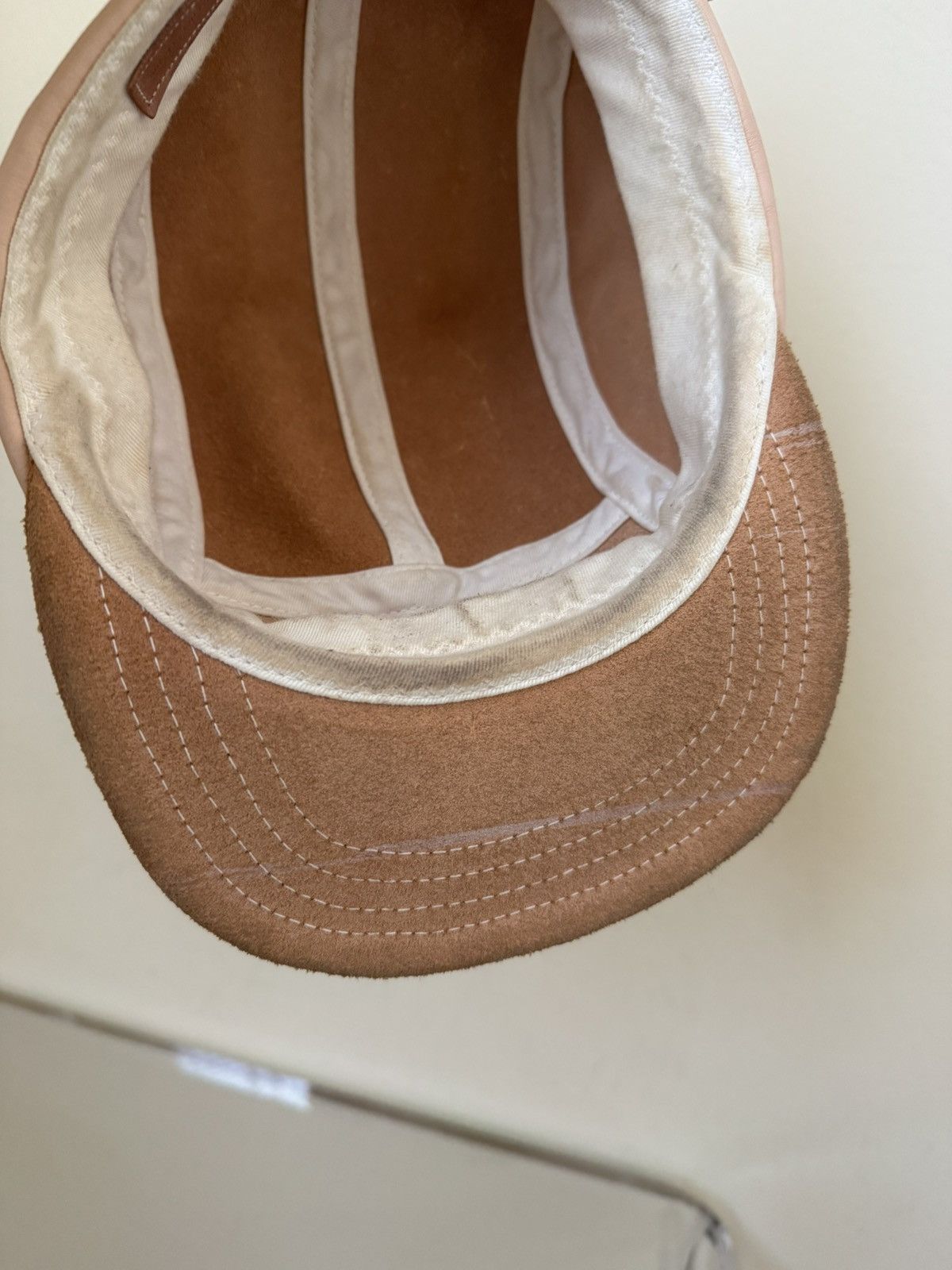 Hender Scheme Hender Scheme 5 Panel Leather Cap Hat Tan Adjustable Size ONE SIZE - 7 Thumbnail