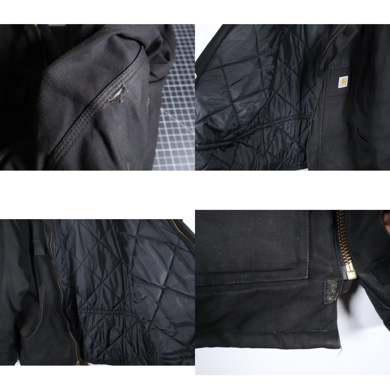 Carhartt VINTAGE Carhartt C26 Jacket Mens XL Black Duck Canvas Corduroy Collar Quilted Lined 90s Grunge Retro Bomber Jacket Full Zip Pockets Workwear Casual Size US XL / EU 56 / 4 - 9 Thumbnail
