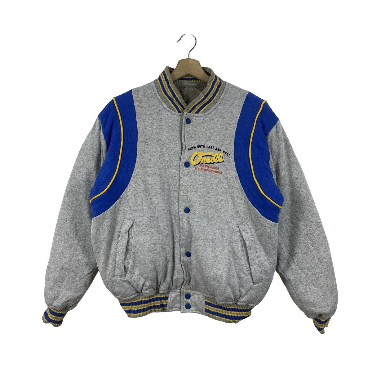 O'Neill Vintage O’NEILL VERSITY Bomber Jacket Snap Button Streetwear Size US L / EU 52-54 / 3 - 4 Thumbnail