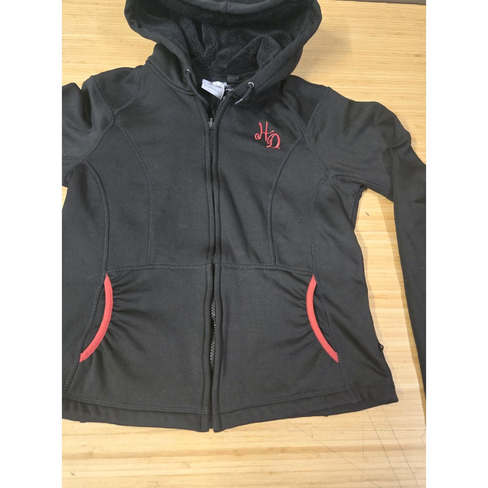Harley Davidson Harley-Davidson Jacket Womens M Black Fleece Lined Full Zip Hoodie Moto Size M / US 6-8 / IT 42-44 - 3 Thumbnail