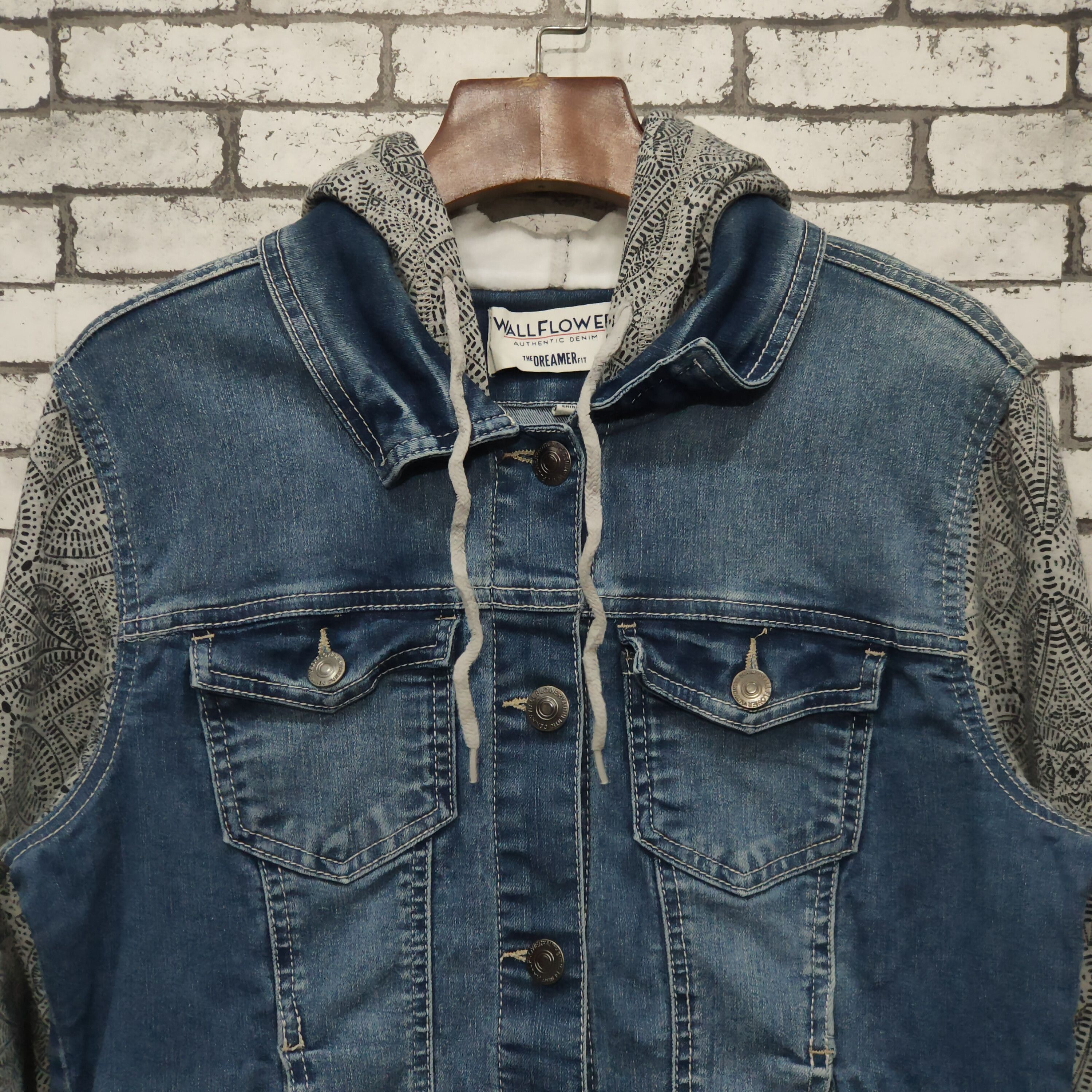 Other 🔥WallFlower denim hoodie jacket Size ONE SIZE - 2 Thumbnail