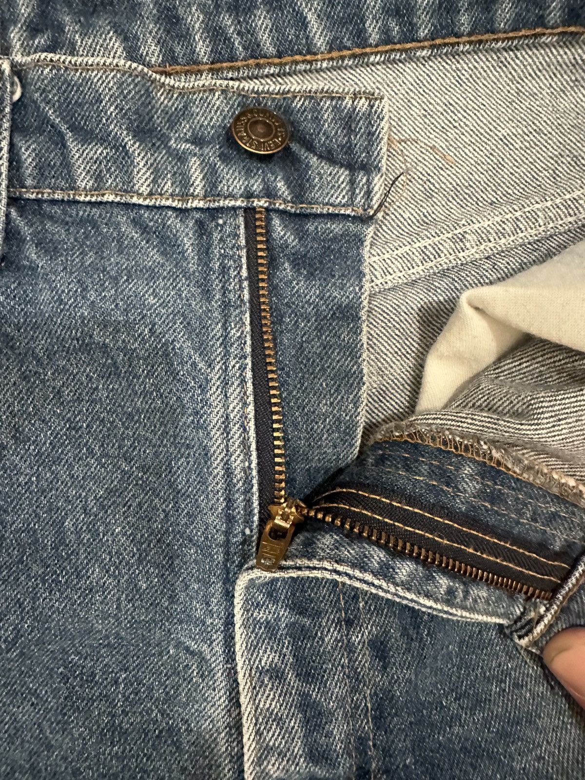Levi's Vintage 80s Levis 20517 0217 Orange Tab Jeans 34x30 Size US 34 / EU 50 - 5 Thumbnail
