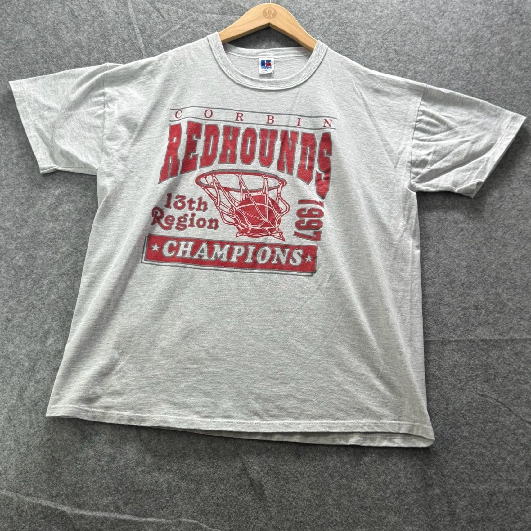 Russell Athletic VINTAGE Russell Athletic Shirt Mens L Gray Redhounds 1997 CHAMPIONS Tee 90s Mens L Gray Size US L / EU 52-54 / 3 - 2 Thumbnail