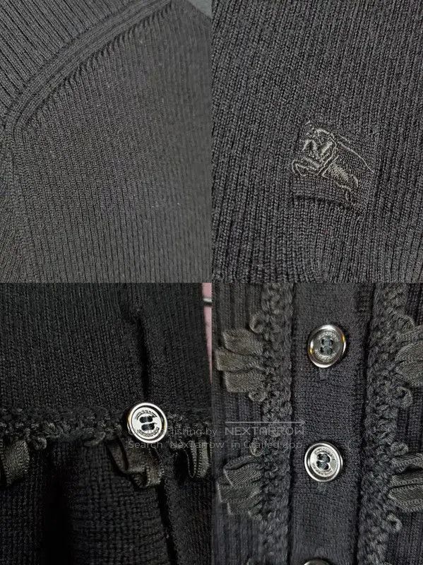 Burberry Burberry Black Wool Embroidered Long Sleeve Top. Size S / US 4 / IT 40 - 8 Thumbnail