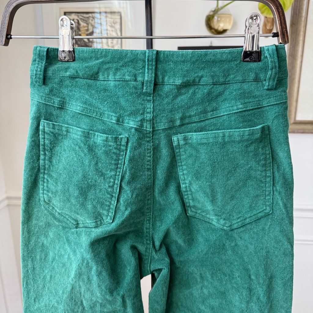 PRINCESS POLLY Princess Polly Nadia Fine Wale Corduroy Pants Green $66 4 Size 27" / US 4 / IT 40 - 3 Thumbnail