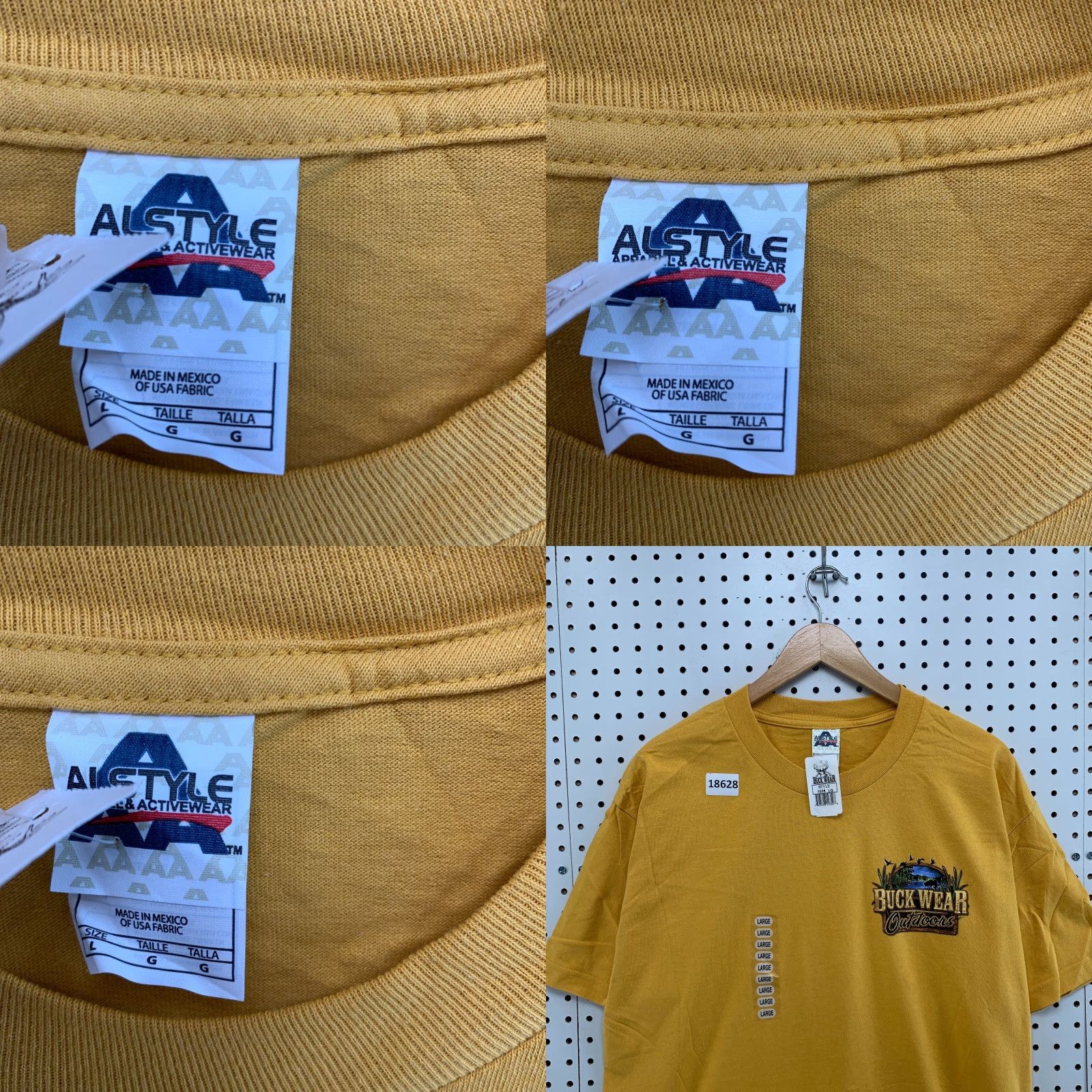 Vintage Buck Wear Outdoors Shirt Yellow Adult Large Fishing Graphic Short Sleeve Size US L / EU 52-54 / 3 - 10 Thumbnail