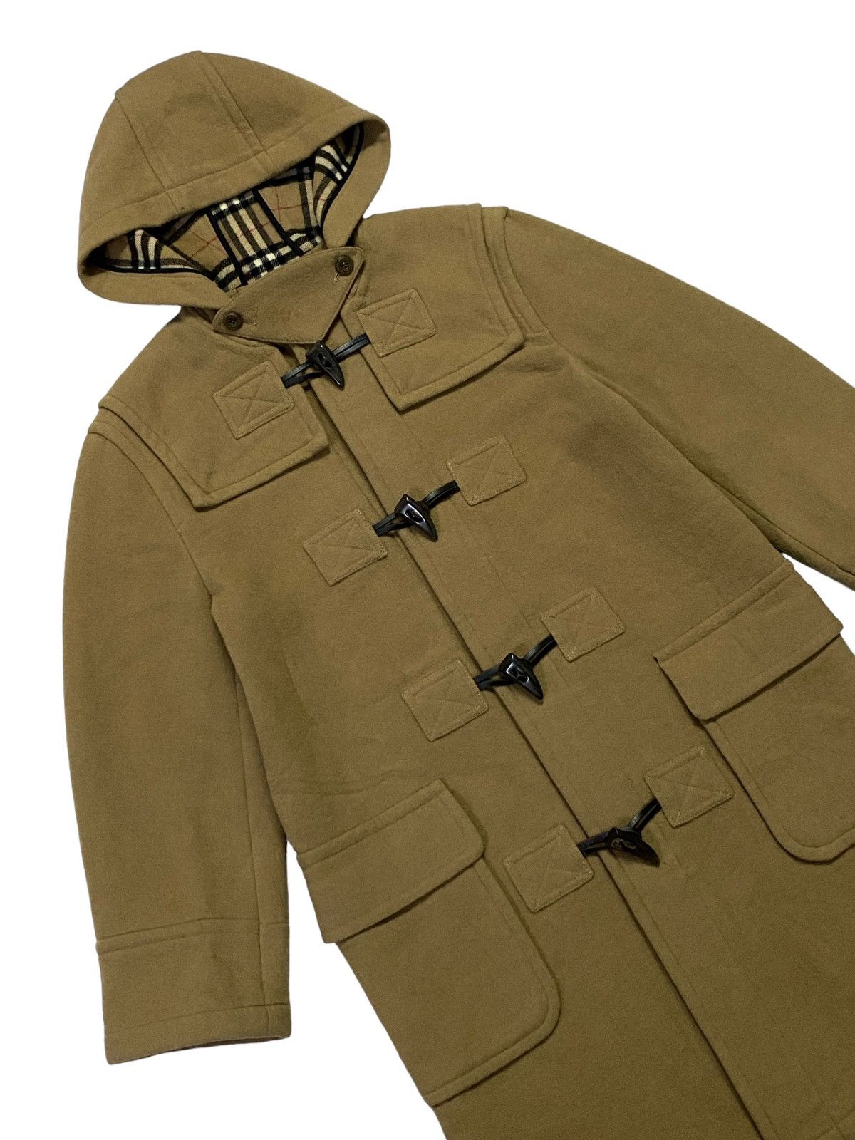 Burberry Burberrys Blue Laber Novacheck Wool Duffle Jacket Size US M / EU 48-50 / 2 - 19 Thumbnail