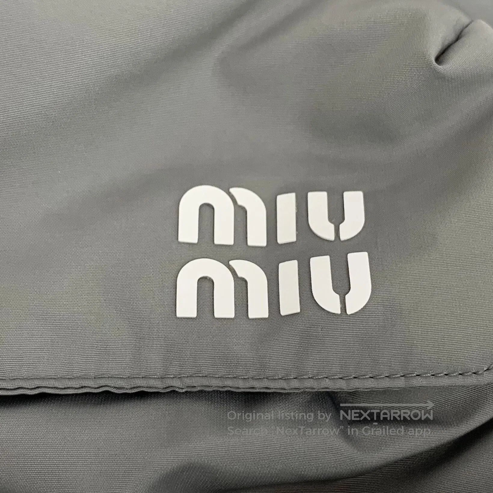 Miu Miu Miu Miu 2023 Gray Logo Hooded Jacket. Size M / US 6-8 / IT 42-44 - 5 Thumbnail