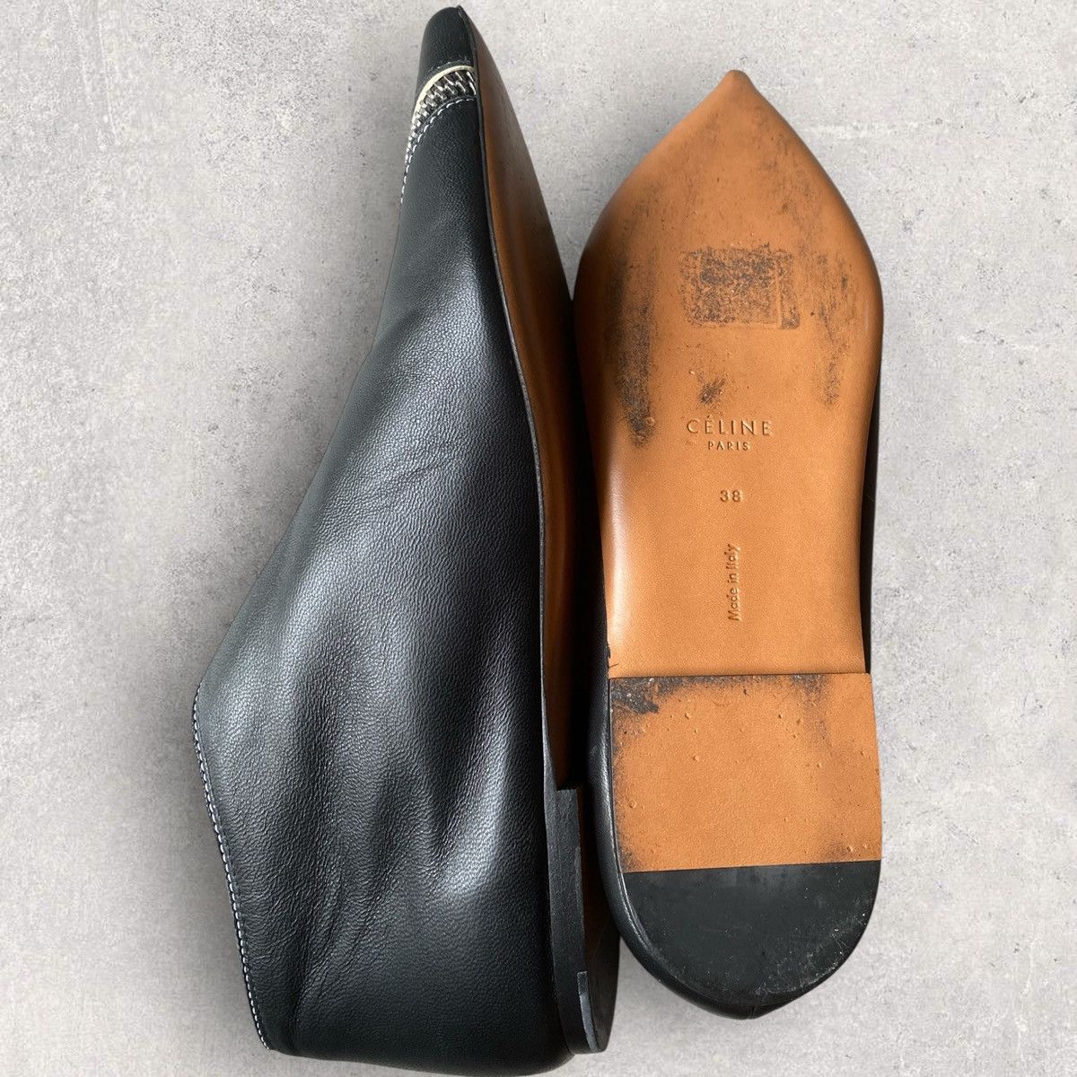 Celine Phoebe Philo Archive Asymmetric Zip Shoes Size US 8 / IT 38 - 5 Thumbnail