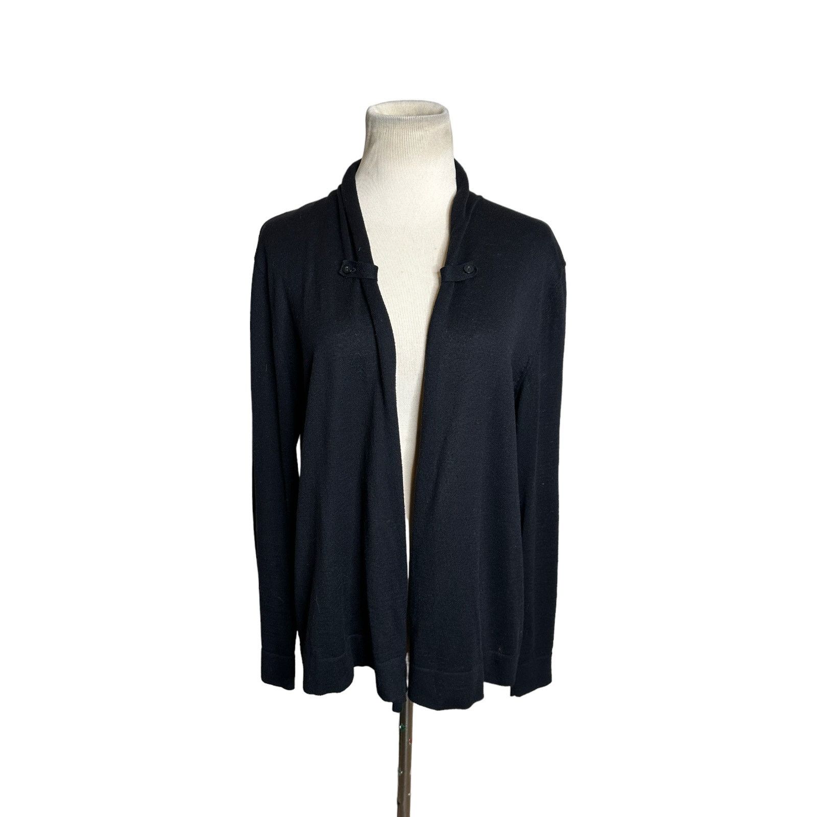 Lord & Taylor Lord & Taylor black long sleeves open front cardigan size PL Size L / US 10 / IT 46 - 6 Thumbnail