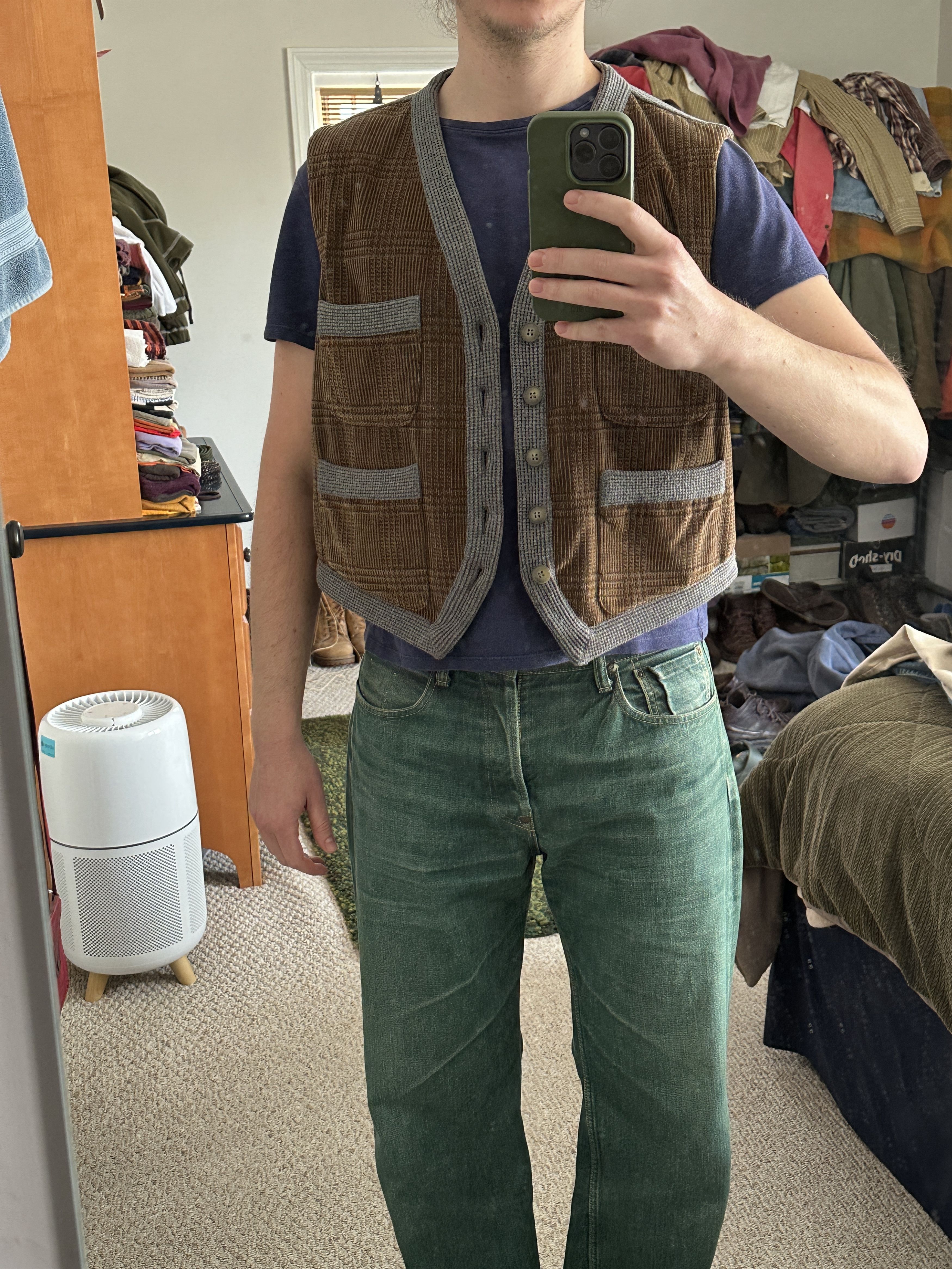 Giorgio Armani 80s-90s Hybrid Vest / Gillet Size US M / EU 48-50 / 2 - 10 Thumbnail