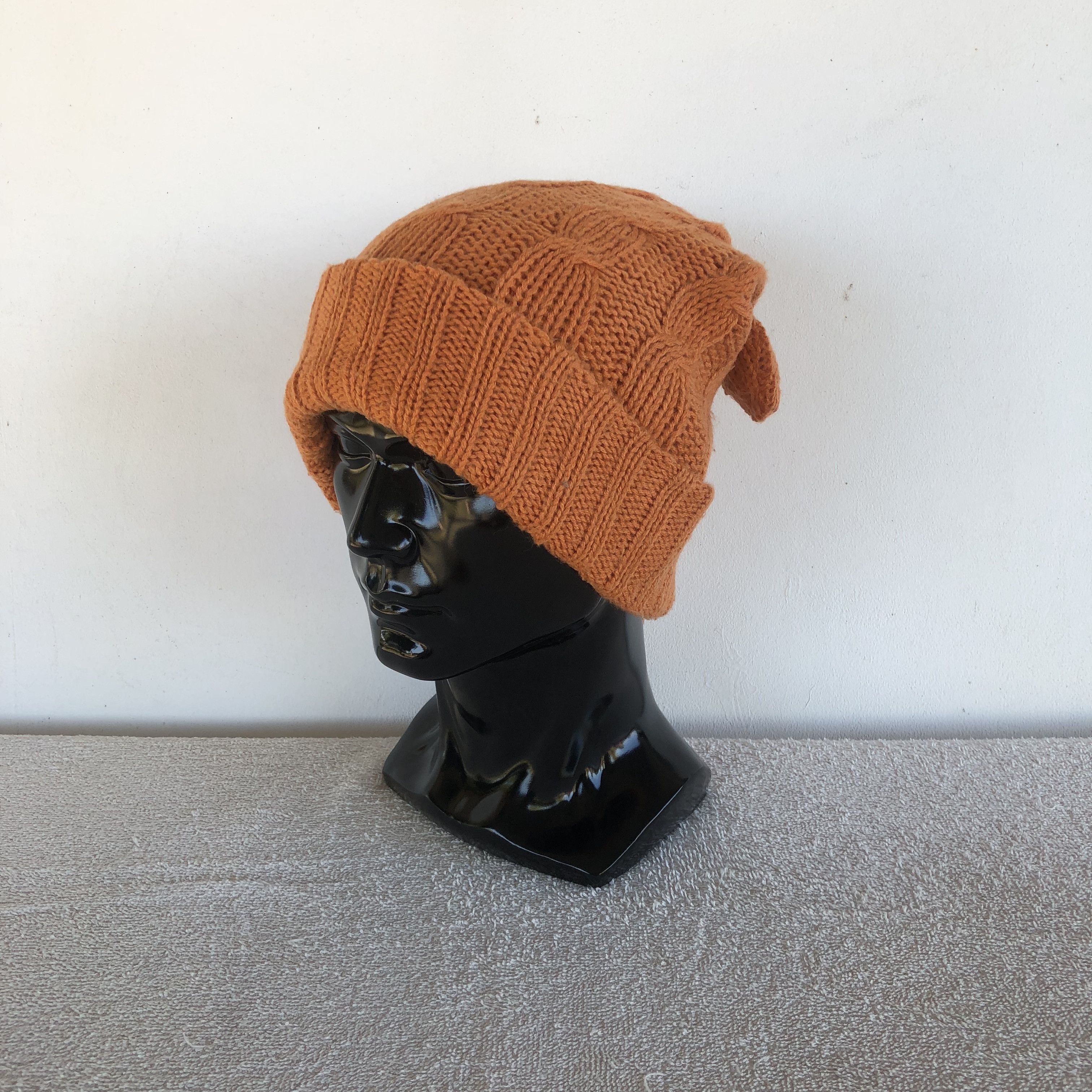 Japanese Brand Vintage 90s Japanese Aran Isle Funny Beanie Snow Caps Hats Size ONE SIZE - 1 Thumbnail