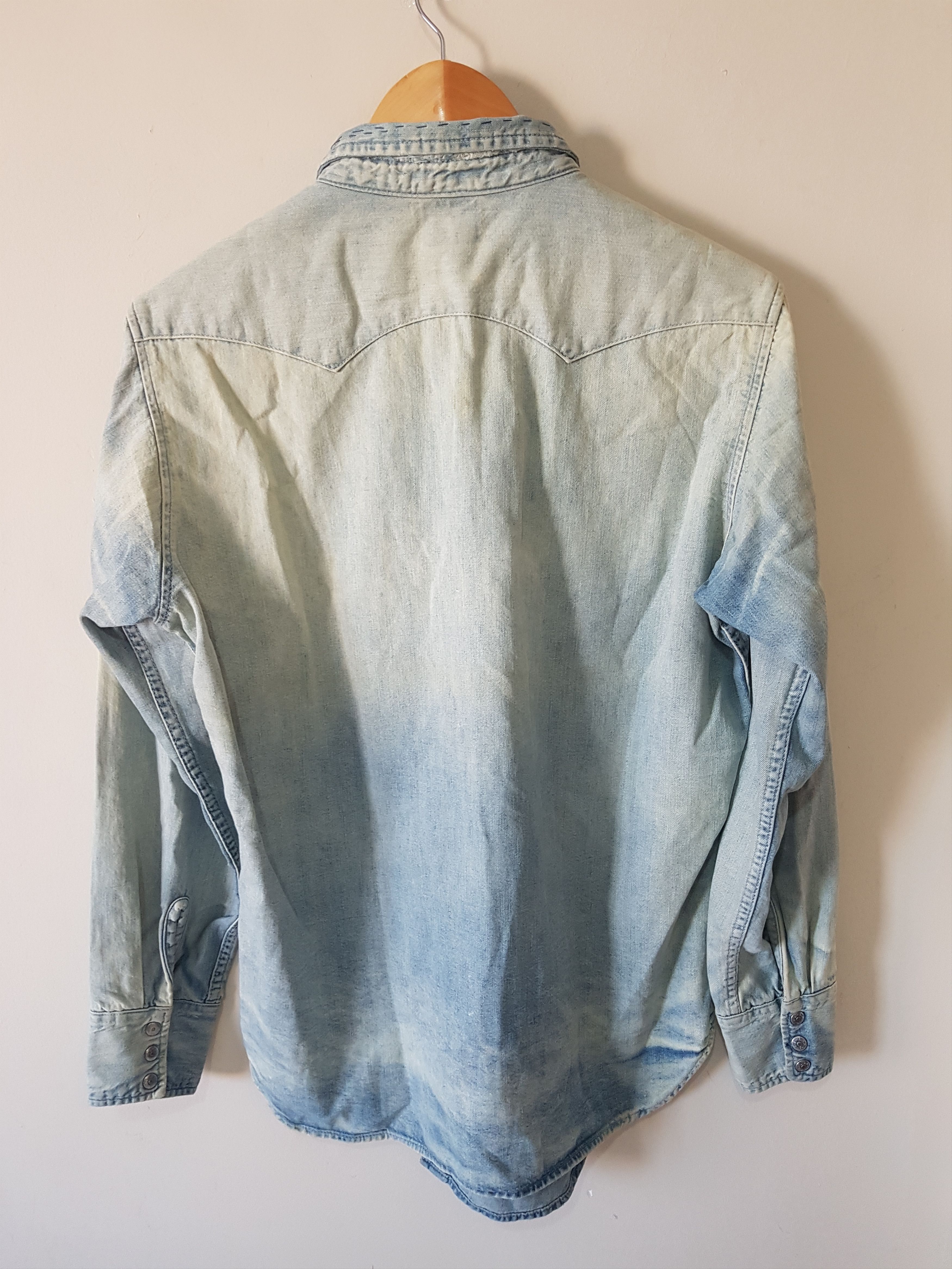 Levi's Vintage Clothing LVC 50's Shorthorn Western Denim Shirt Size US M / EU 48-50 / 2 - 4 Thumbnail