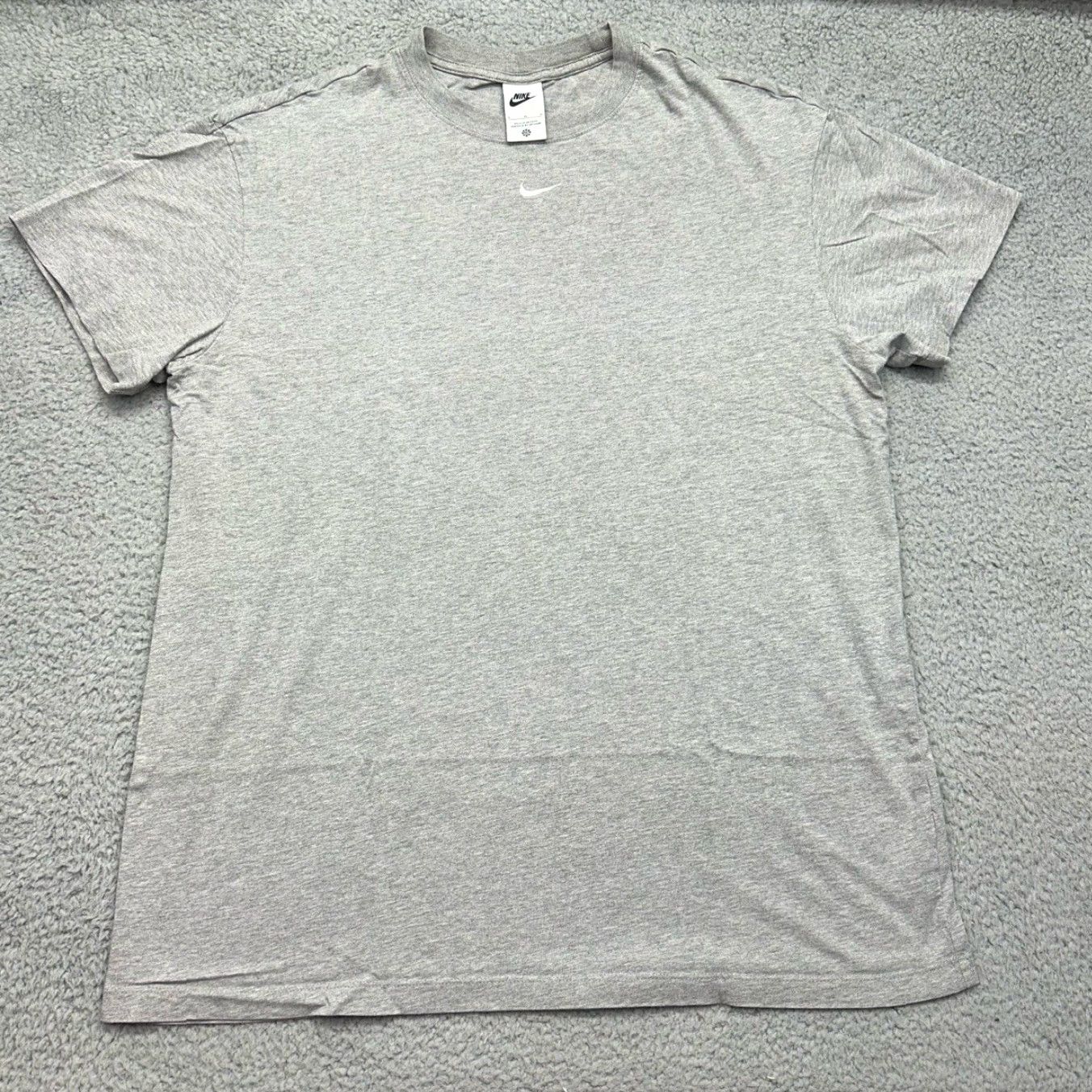 Nike CJ2242-063 Women's Size Large Grey Cotton Essential Loose Fit T-Shirt  Dress Shirt Dress Womens - stein-coach.com