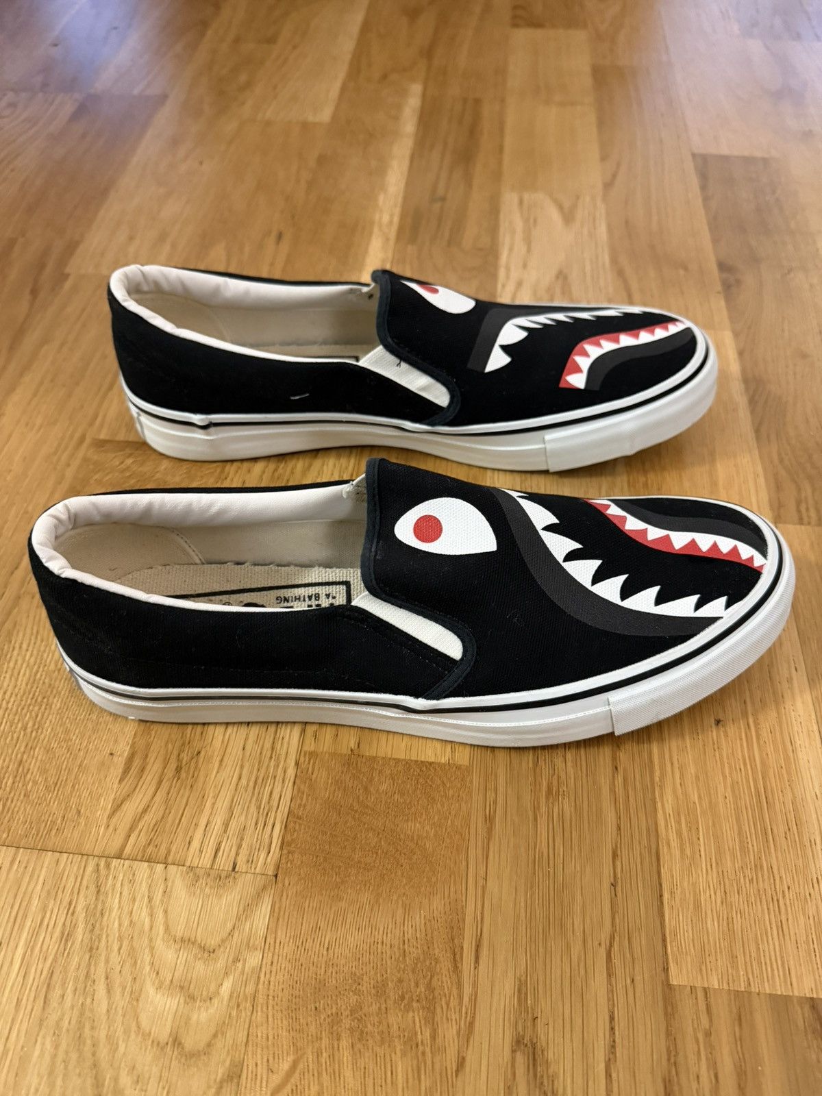 Bape Bape shark low canvas slip on - rarely worn w/o box - US 8.5 Size US 8.5 / EU 41-42 - 3 Thumbnail