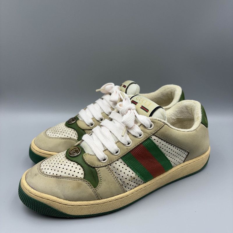 Gucci Gucci Screener Vintage Sneakers in Gray Green Size US 6.5 / EU 39-40 - 1 Thumbnail