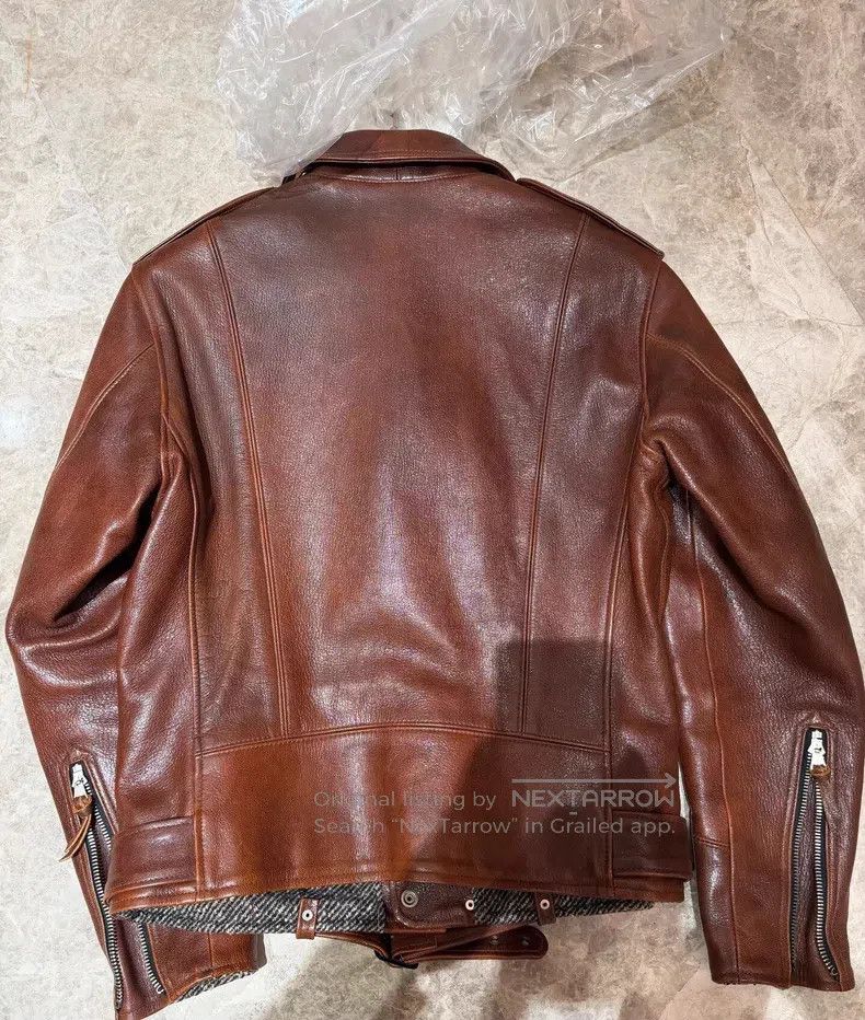 Freewheelers FREEWHEELERS Leather Jacket - Brown Size US XL / EU 56 / 4 - 2 Thumbnail