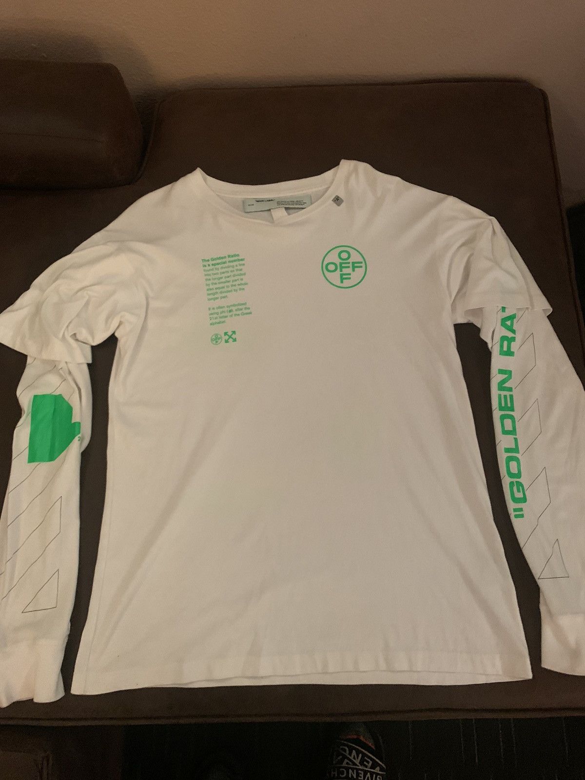 image of Off White Golden Ratio Long Sleeve, Men's (Size Small)