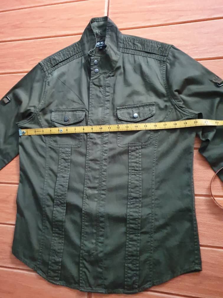 Beams Plus 💥Beams heart green military Japanese shirt Size US M / EU 48-50 / 2 - 6 Thumbnail