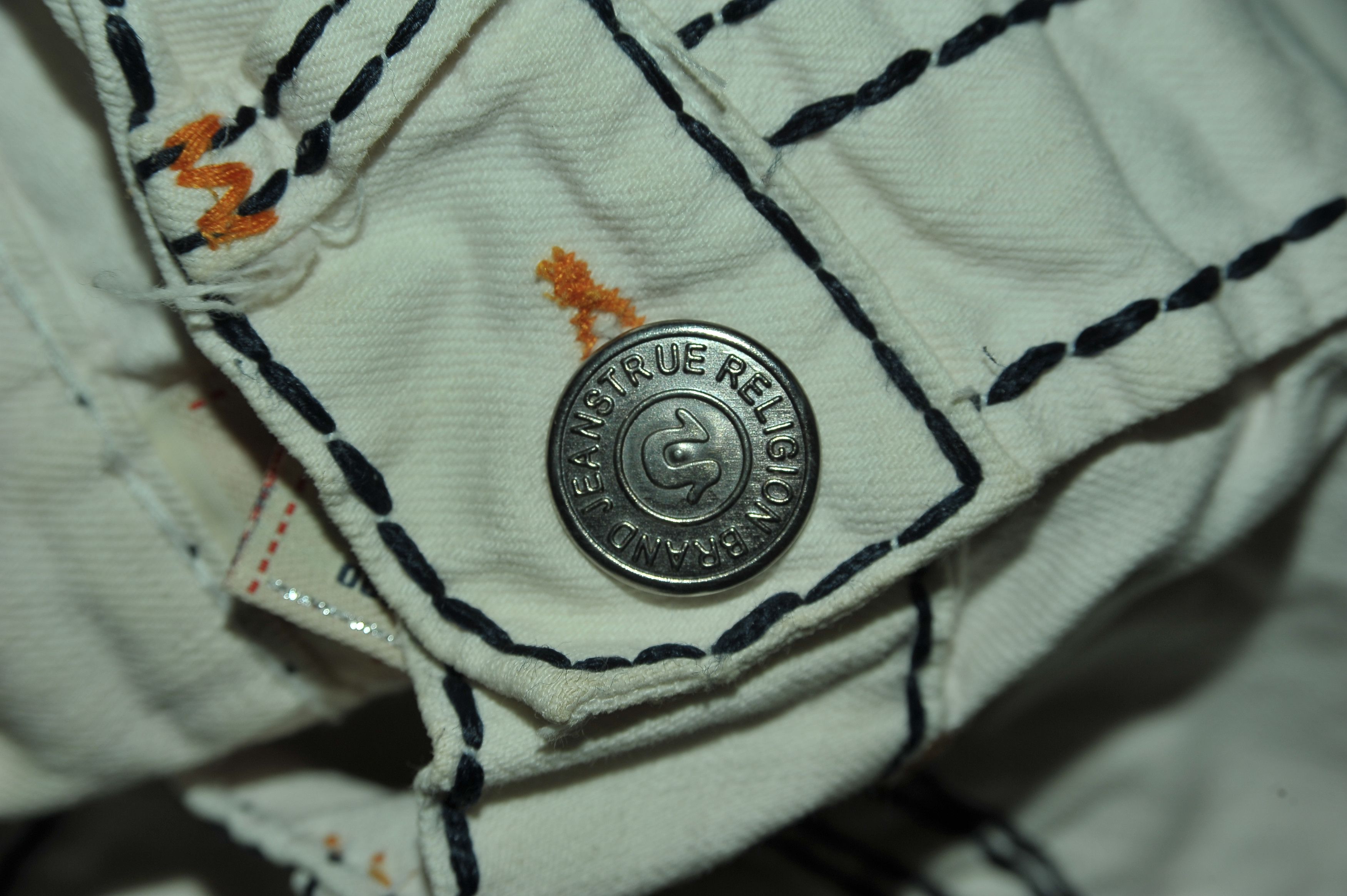 True Religion Vintage True Religion White Jeans Size US 34 / EU 50 - 6 Thumbnail
