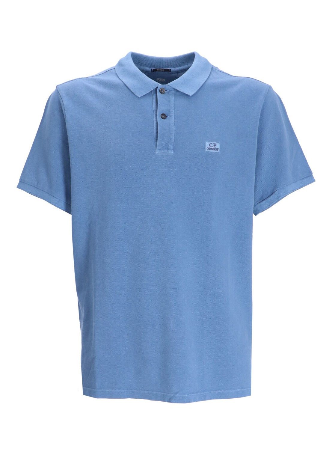 C.P. Company o1y1224 Logo Polo T-Shirt in Blue Size US XS / EU 42 / 0 - 1 Thumbnail