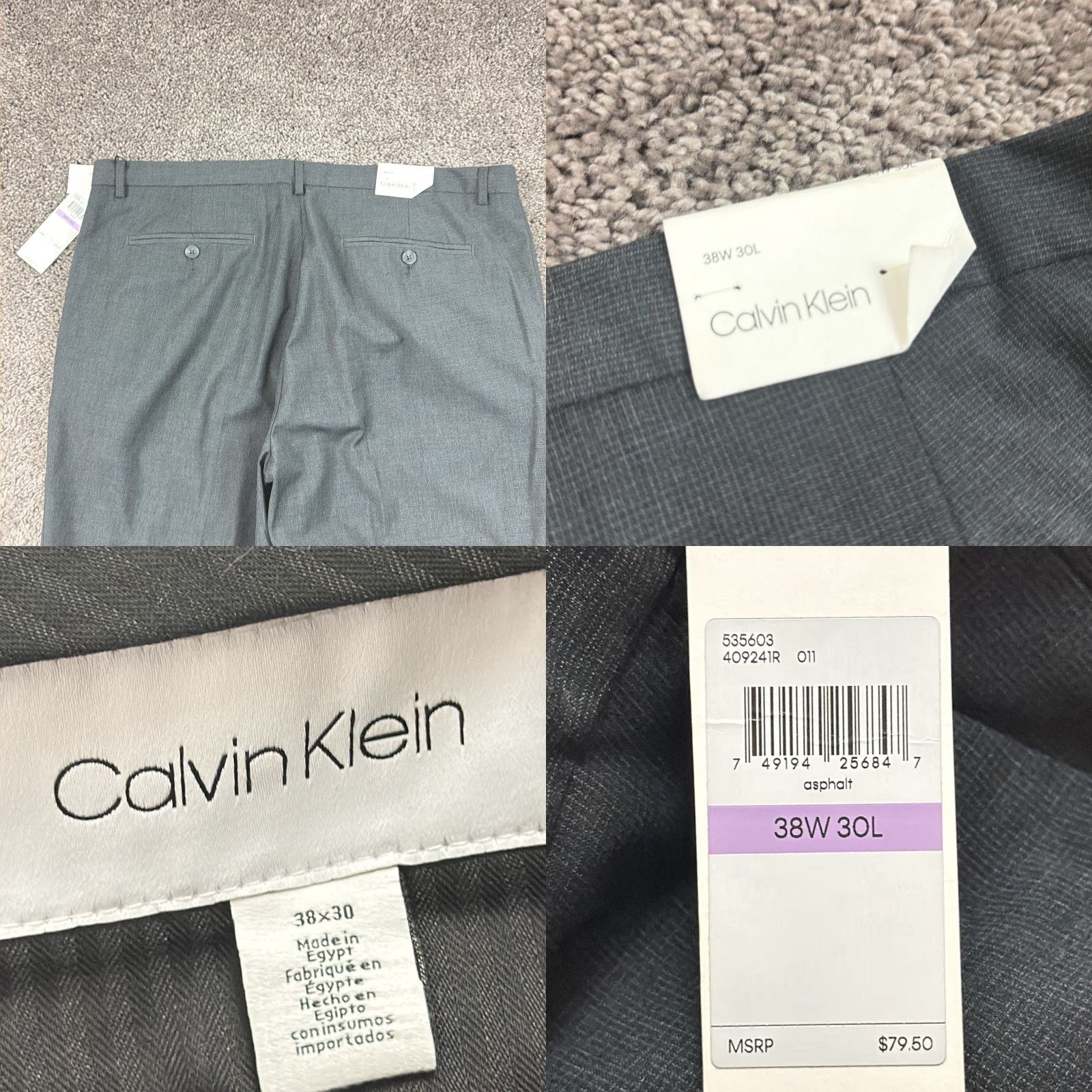 Calvin Klein Calvin Klein Pants 38x30 Gray Dress Pants Straight Pockets Casual Classic Modern Mens Size US 38 / EU 54 - 8 Thumbnail