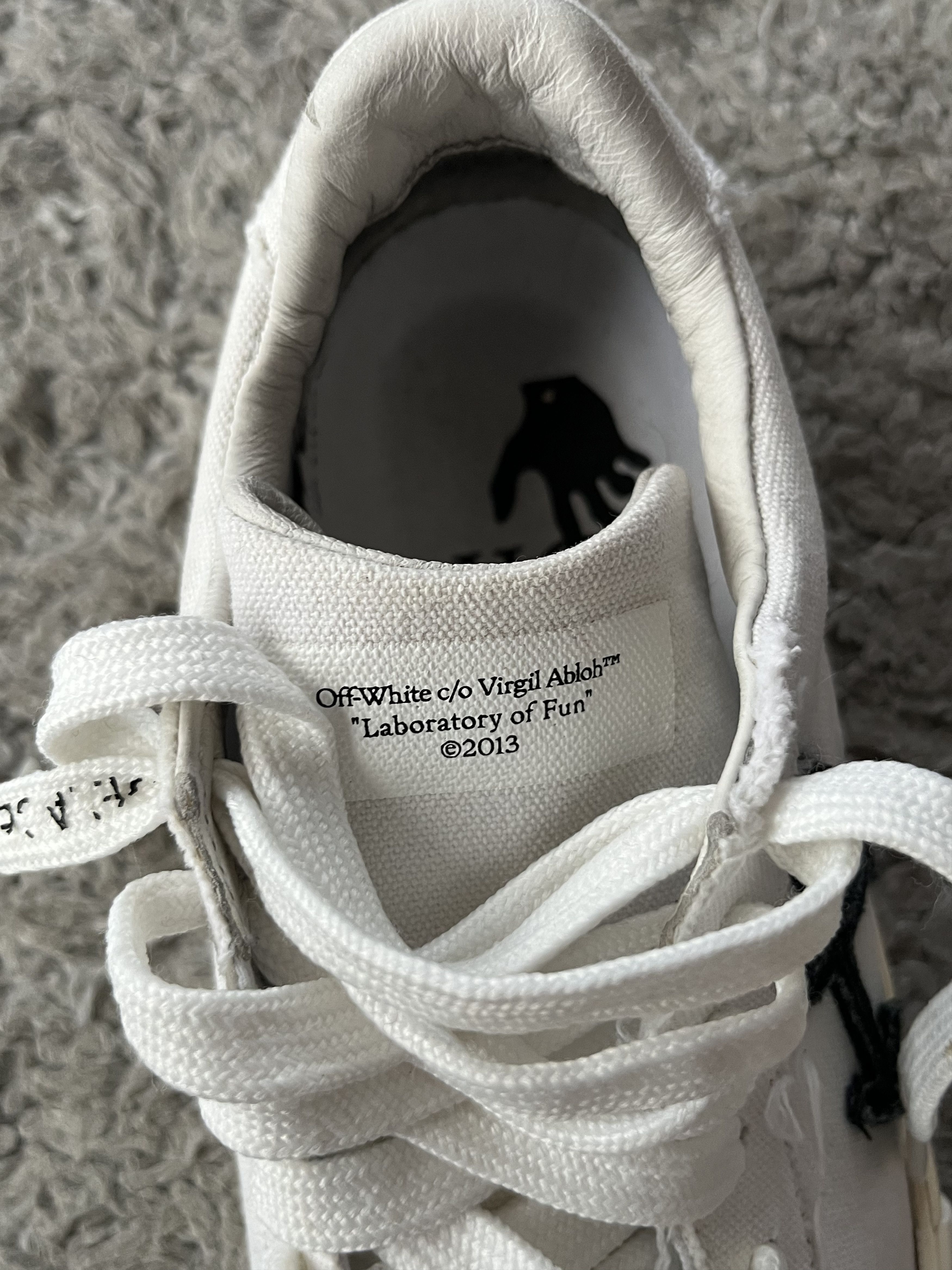 Off-White Vintage OFF-WHITE Liw Vulcanized Eco Canvas Sneakers Y2K Size US 7.5 / EU 40-41 - 14 Thumbnail
