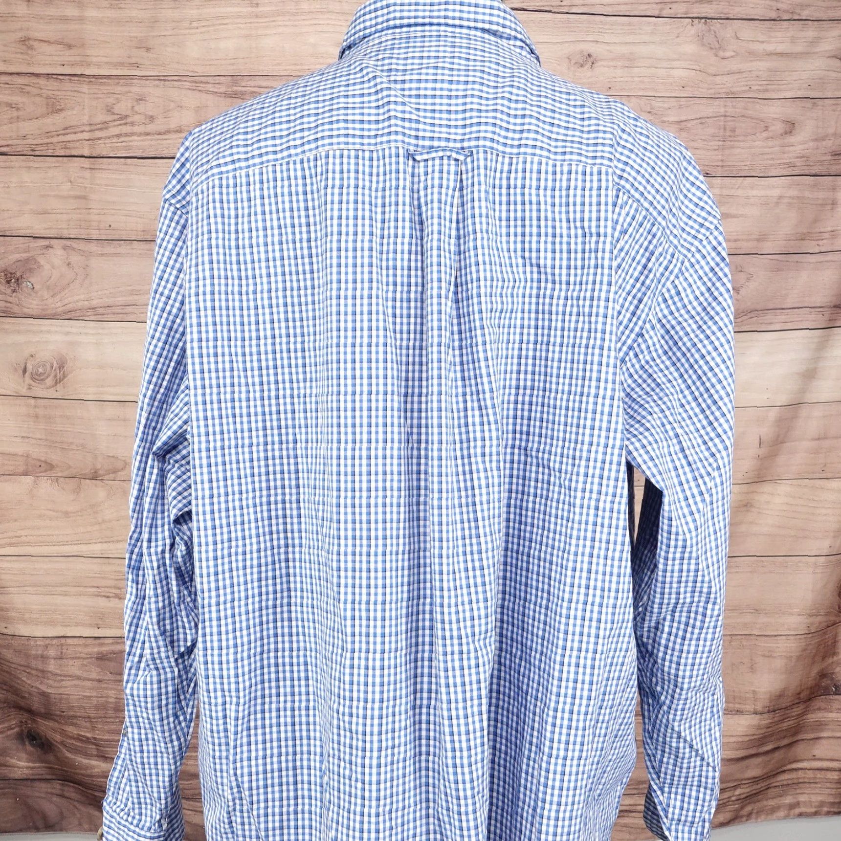 Vintage Red Head Band Co Blue Gingham Check Button Down Shirt Mens 3XL Size US XXL / EU 58 / 5 - 4 Thumbnail