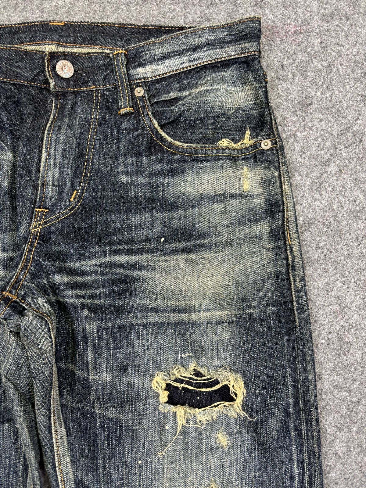 Edwin 💥Rebel Patchwork💥Edwin Painter Distressed Denim F772 Size US 32 / EU 48 - 5 Thumbnail
