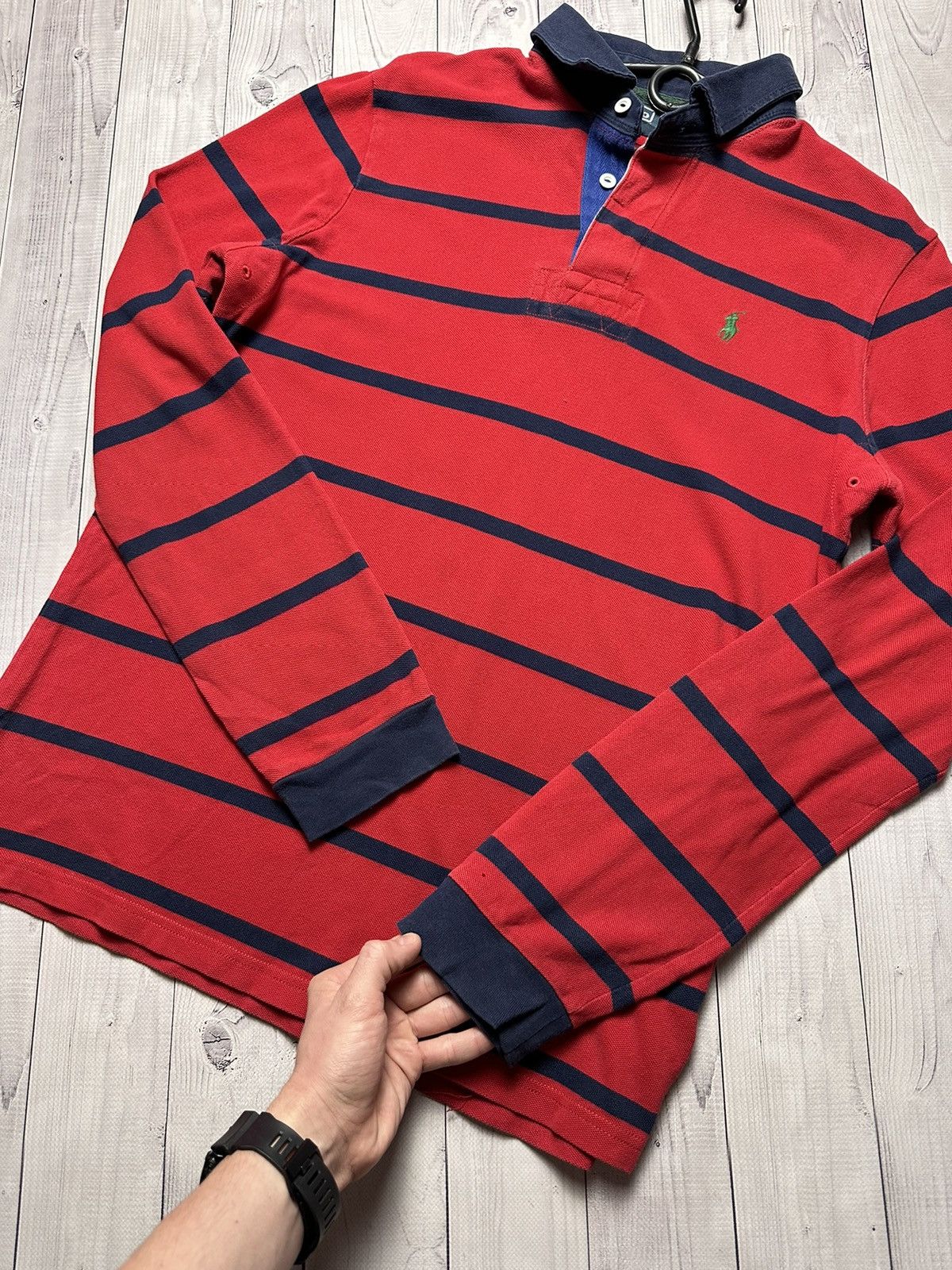 Polo Ralph Lauren × Vintage Vintage polo Ralph Lauren rugby jersey striped red size L Size US L / EU 52-54 / 3 - 2 Thumbnail