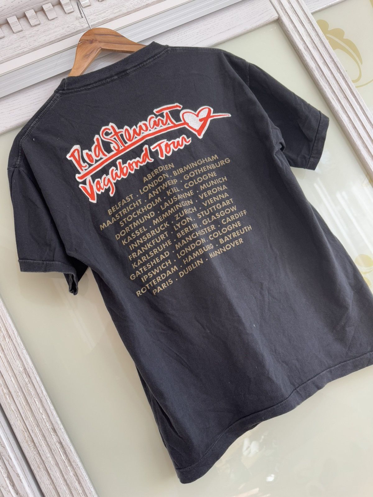 Band Tees × Vintage Vintage Rod Stewart 90’s Vagabond Tour T-shirt Rare Tee Size US M / EU 48-50 / 2 - 6 Thumbnail
