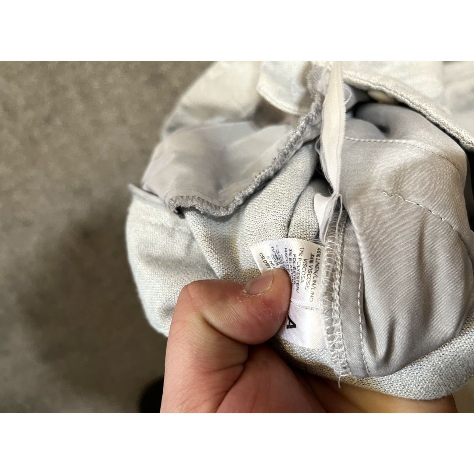 Ann Taylor VINTAGE Ann Taylor LOFT Linen Blend Pants Women’s 16 Gray Cropped Wide-Leg Adult Women Size 38" / US 16 / IT 52 - 6 Thumbnail