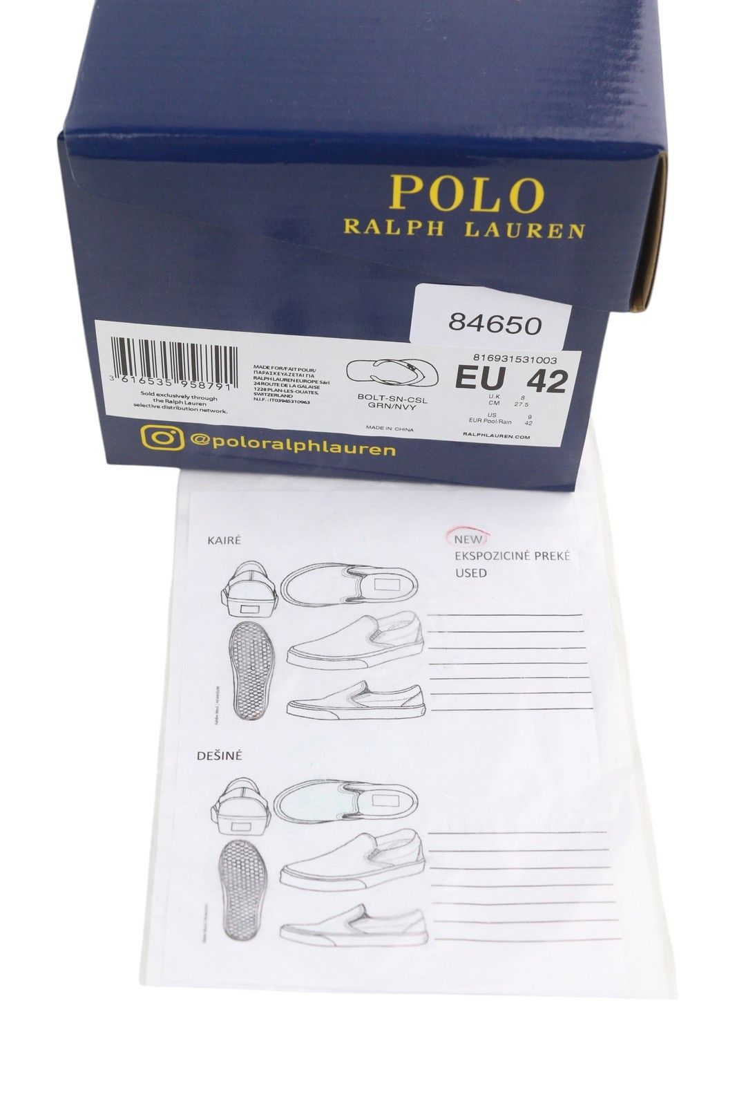 Polo Ralph Lauren BOLT-SN-CSL EU42/43 Green Flip Flops Shoes 84650 Size US 9 / EU 42 - 11 Thumbnail
