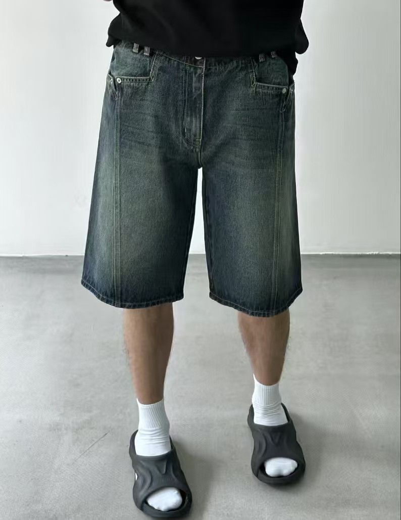 Japanese Brand × Jean Blue washed loose versatile denim shorts Size US 32 / EU 48 - 3 Thumbnail