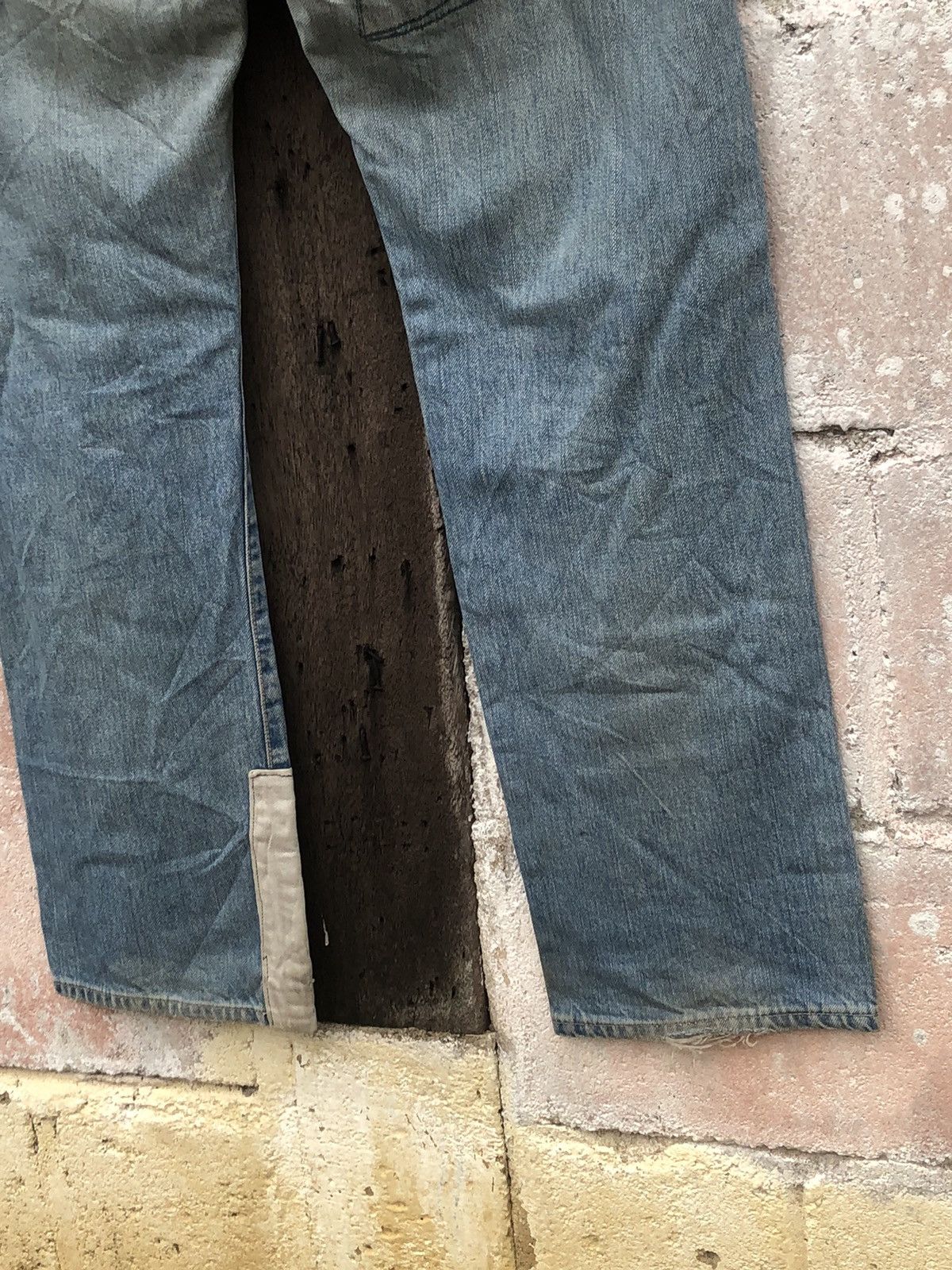 Blue Blue Japan × Japanese Brand Blue Blue Japan Iron HR Market Destress Denim Sun Faded Size US 33 - 7 Thumbnail