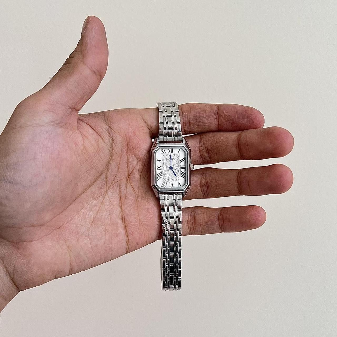Jewelry 2000s vintage dope rectangle stainless steel quartz watch Size ONE SIZE - 3 Thumbnail