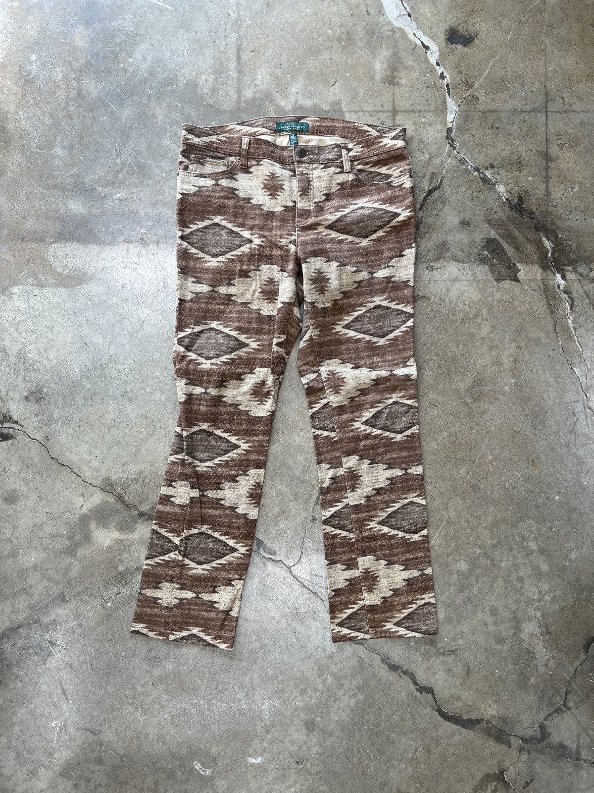 Polo Ralph Lauren × Vintage Vintage Ralph Lauren Jeans Navajo Print W Pant 12 Size 34" / US 12 / IT 48 - 2 Thumbnail